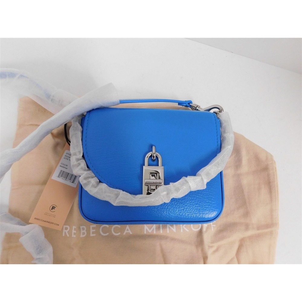 New Rebecca Minkoff Love Too Micro Marina Blue Crossbody Bag‎